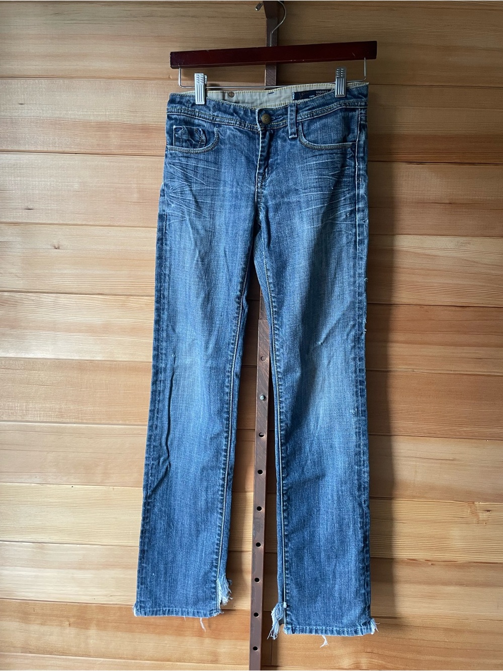 Vigoss Women's Straight Cut Jeans in Faded Blue Y2K Size 26